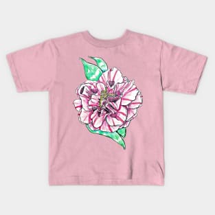 Heart Camellia Kids T-Shirt